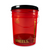 Transparent Red Wheels Bucket With Screw Lid & Gold Decals