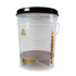Transparent White Rinse Bucket With Screw Lid & Gold Decals